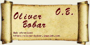 Oliver Bobar vizit kartica